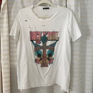 Boutique ripped graphic tee
